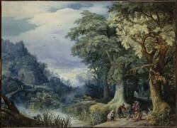 Attaque à main armée dans un bois (Paul Bril) - Muzeo.com