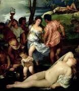Bacchanale des Andriens (Détail) (Titien) - Muzeo.com