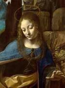 Détail de la tête de la Vierge (Léonard de Vinci) - Muzeo.com