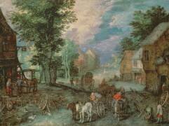Entrée d'un village (Jan Brueghel l'Ancien) - Muzeo.com