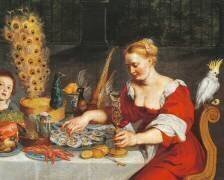 Femme mangeant des huîtres (Jan Brueghel l'Ancien) - Muzeo.com