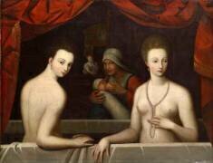Gabrielle d'Estrées et sa soeur, la duchesse de Villars (anonymous) - Muzeo.com