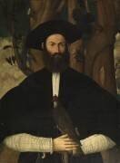 Homme barbu avec un faucon (Lazzaro Bastiani) - Muzeo.com