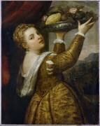 Jeune fille avec une coupe de fruits (Titien) - Muzeo.com