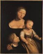 La femme et les deux enfants de l'artiste (Hans Holbein le Jeune) - Muzeo.com