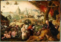 La tentation de saint Antoine (Pieter Huys) - Muzeo.com