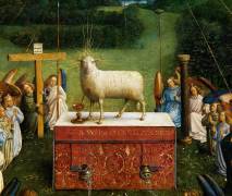 L'Adoration de l'Agneau Mystique (détail) (Jan van Eyck) - Muzeo.com