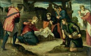L'Adoration des bergers (Le Tintoret) - Muzeo.com