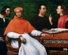Le cardinal Bandinello Sauli, son secrétaire et deux géographes (Sebastiano del Piombo) - Muzeo.com