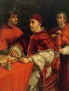 Léon X avec les cardinaux Jules de Médicis et Louis de Rossi (Raphaël) - Muzeo.com