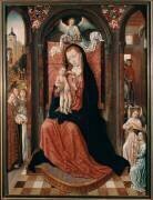 Madone entourée d'anges (Maître de la Légende de...) - Muzeo.com