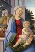 Madonne de la Pomegranate : Vierge à l'Enfant avec deux Anges (Filippino Lippi) - Muzeo.com