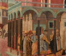 Panneau de cassone : histoire non identifiée (Lo Scheggia) - Muzeo.com