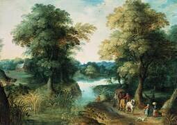 Paysage fluvial (Jan Brueghel l'Ancien) - Muzeo.com