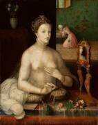 Portrait de dame a sa toilette (anonyme) - Muzeo.com