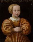 Portrait d'Élisabeth d'Autriche âgée de quatre ans (Jakob Seisenegger) - Muzeo.com