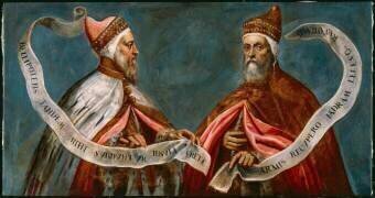 Portrait des Doges Pietro Ziani and Jacopo Tiepolo (Le Tintoret) - Muzeo.com