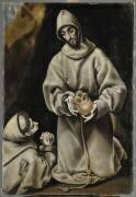 Saint François en moine et un novice (El Greco) - Muzeo.com