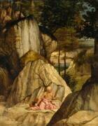 Saint Jérôme méditant dans un désert (Lorenzo Lotto) - Muzeo.com