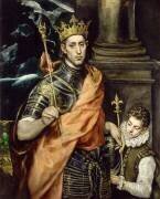 Saint Louis, roi de France et un page (Le Greco) - Muzeo.com