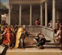 Saint Pierre guérissant un paralytique (Marcello Venusti) - Muzeo.com