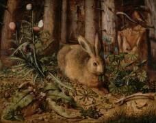 Un lièvre dans la forêt (Hans Hoffmann) - Muzeo.com