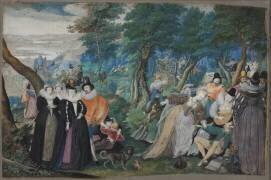 Une fête en plein air (Isaac Oliver) - Muzeo.com