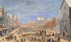 Une rue de village avec une auberge au printemps (Jan Brueghel l'Ancien) - Muzeo.com