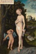 Vénus avec Cupidon volant du miel (Lucas Cranach l'Ancien) - Muzeo.com