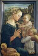 Vierge à l'enfant avec 2 anges (Filippo Lippi) - Muzeo.com
