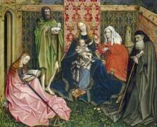 Vierge à l'Enfant avec des saints dans le jardin clos (Robert Campin) - Muzeo.com