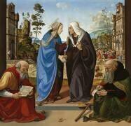 Visitation avec l'abbé Saint Nicolas et Saint Antoine (Piero di Cosimo) - Muzeo.com