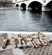 Children Getting A Tan on The Banks of River Seine in Paris (Rue des Archives) - Muzeo.com