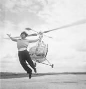 Dancer Serge Lifar during rehearsal of his act with helicopter (Rue des Archives) - Muzeo.com