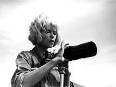 French Actress Mireille Darc Photographing Photographers in Paris (Rue des Archives) - Muzeo.com