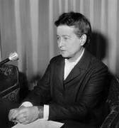 French Writer Simone De Beauvoir during Student Meeting in Paris December 10 (anonymous) - Muzeo.com