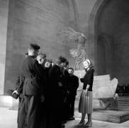 Group of Children Visiting Louvre Museum, Paris, July 3, 1958 : The 