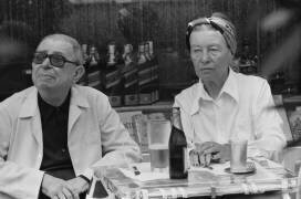 Jean-Paul Sartre and Simone de Beauvoir in Roma (François Lochon) - Muzeo.com