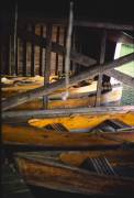 Menges boathouse boats, Livingston Manor, New York (John Margolies) - Muzeo.com