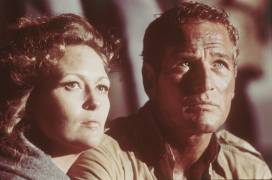 Paul Newman and Faye Dunaway on set of 'Towering Inferno' (Orlando Suero) - Muzeo.com