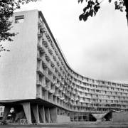 Unesco Headquarters in Paris Before Official Opening, August 20, 1958 (b/w photo) (Rue des Archives) - Muzeo.com