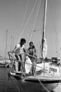 Couple sur un voilier (Jean Ribière) - Muzeo.com
