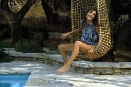 Jane Birkin sur le plateau de tournage de 