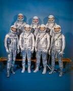 Portrait des sept astronautes participant en avril 1959 au projet Mercury de la Nasa (anonyme) - Muzeo.com