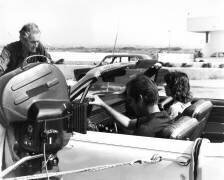Sur le tournage, Michelangelo Antonioni, Jack Nicholson et Maria Schneider / Profession : reporter / 1973 réalisé par Michelangelo Antonioni (anonyme) - Muzeo.com
