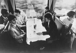 The Beatles In A Train During Their Tour Of Europe In 1966 (Keystone) - Muzeo.com