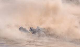 Grande migration (traversée d'un fleuve) (Jennifer Lu) - Muzeo.com