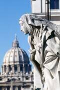 Gros plan de la statue de Santa Caterina da Siena par Francesco Messina (anonyme) - Muzeo.com