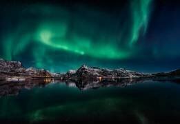Lofoten Aurora Reflection (Javier de la Torre) - Muzeo.com