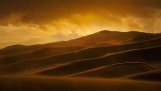 Sunset in Sand Storm (John Fan) - Muzeo.com